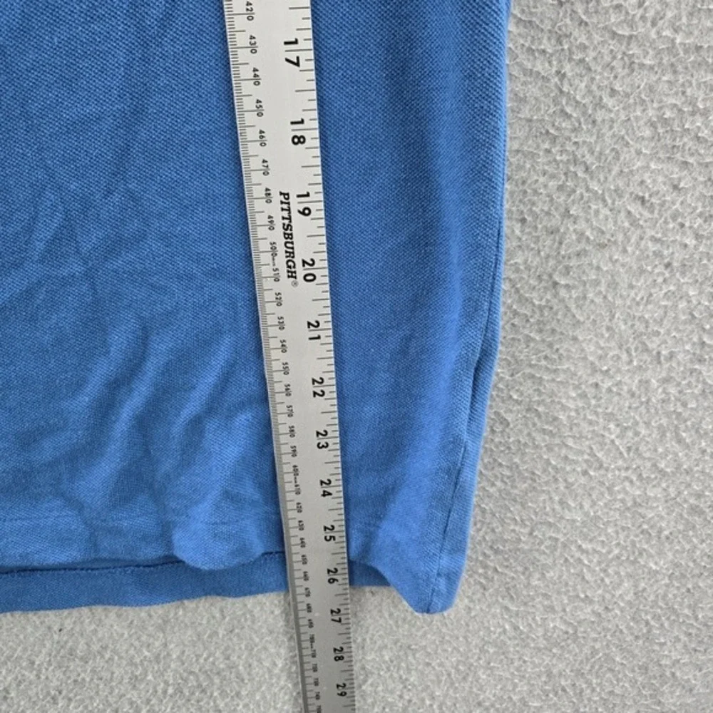 Lacoste Men Polo L Blue‎ Logo Button Short Sleeve